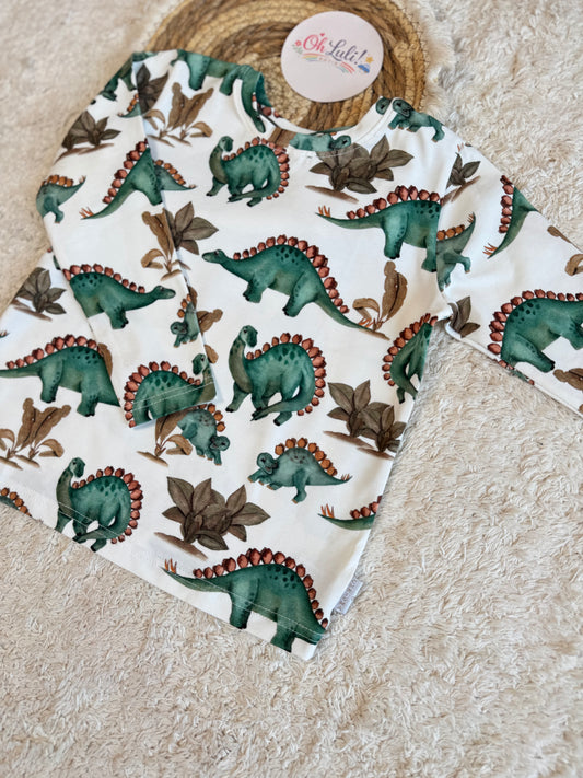Bluzka na długi rękaw w dinozaury